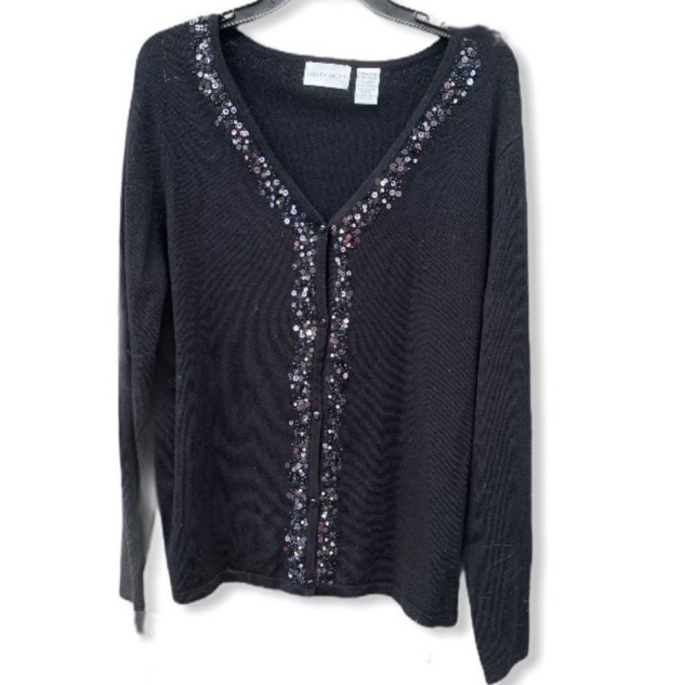 Jaclyn Smith Beaded‎ Cardigan Sweater